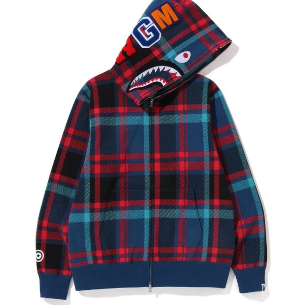 BAPE Check Shark Full Zip Hoodie (SS23) - Picture 5 of 6